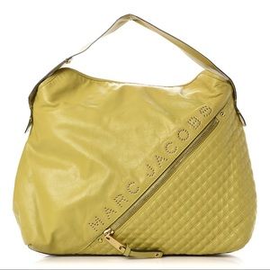 Marc Jacobs lambskin quilted lime hobo